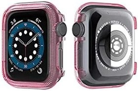 Resim Gpack Apple Watch Series 3, 4, 5, 6 38mm ile Uyumlu Silikon Kordon, Pembe 