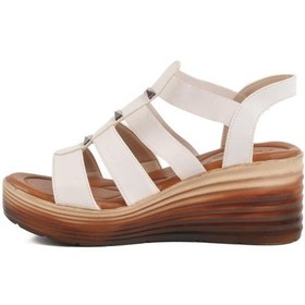 Resim Beyaz Kadın Topuklu Sandalet T-001 Z Beyaz 