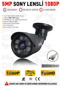 Resim DS-2015HD-BLACK IDS - 5MP SONY LENSLİ 1080P FULLHD AHD 4IN1 GÜVENLİK KAMERASI 