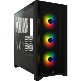 Resim Corsair BKC-1204 iCUE 4000X RGB Tempered Glass Mid-Tower Siyah Bilgisayar Kasa CC-9011204-WW 