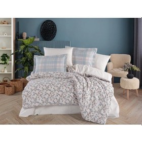 Resim Hobby Çift Kişilik Poplin Nevresim Lola Mavi Görsel 