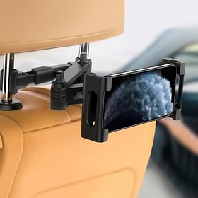 Resim Araba Koltuk Arka Yastığı Çekilebilir Döner Tablet Tutucu Cep Telefonu Tutucu 