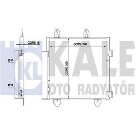 Resim KALE 345330 Klima Radyator (Citroen: C1 II 1.0 1.2 Vti 14-/Peugeot 108 1.0 Vti 1.2 14- / Toyota Uyumlu: Aygo 1.0-1.2 2014-) 88450YV020 (WR321354) 