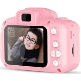 Resim SOMIC Çocuk Pembe Mini Hd 1080p Dijital Fotoğraf Makinesi Cmr9 Rubika 