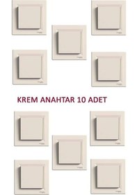 Resim Schneider Asfora Krem Anahtar 10 Adet N11.691 