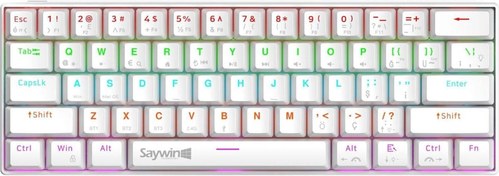 Resim Coverzone Saywin 3 Modlu Türkçe Q Tuş Dizilimi RGB Mekanik Oyuncu Klavye - Mavi Switch - KB610 
