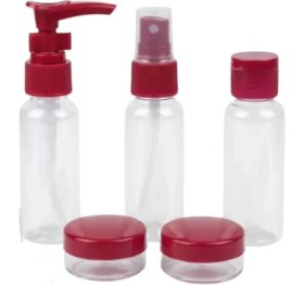 Resim Nevamel® Taşınabilir 5 Parça Seyahat Kozmetik Dolum Seti 30 ml 