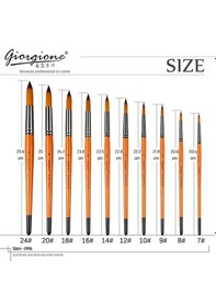 Resim Giorgione 1010 Seri Yuvarlak Uçlu Fırça No:24 Akrilik,guaj,yağlı Boyaya Uygun Kaliteli Sentetik Kıl 