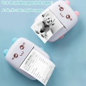 Resim Sevimli Karikatür Tasarımı Mini Taşınabilir Yazıcı - Kablosuz Termal Baskı, Mürekkepsiz, USB Şarjlı Pil, 1200mAh Lityum Pil, Android ve iOS Cihazlarıyla Uyumlu - Ofis, Çalışma, Etiketleme, Fotoğraflar ve Notlar İçin İdeal - Mükemmel Tatil Hediyesi, Ofis Kırtasiye | Oyuncu Tasarım | Kompakt Yazıcı 