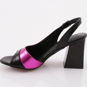 Resim Dgn 834-23y Kadin Kalin Bantli Topuklu Sandalet 834-1922-R13856 Fuşya 