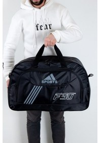 Resim Çanta Sepetim Askılı Spor Seyahat El Ve Omuz Valizi Siyah 