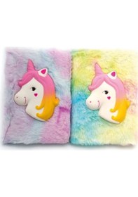 Resim Büro Ev Ofis Hediyesi İçin Kabartmalı Unicorn Peluş Hatıra Defteri Diğer 