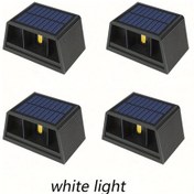 Resim Tianchishop Güneş Led Duvar Lambası 4 Adet Beyaz Işık Aydınlatma Bahçe Teras Dış Mekan 