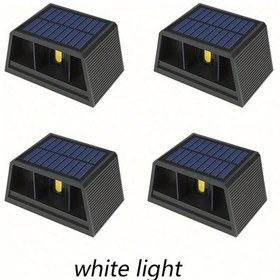 Resim Tianchishop Güneş Led Duvar Lambası 4 Adet Beyaz Işık Aydınlatma Bahçe Teras Dış Mekan 
