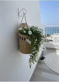 Resim Dekoratif İşlevsel Hasır Gazetelik/çiçeklik 