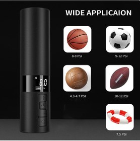 Resim Geeksen Elektrikli Taşınabilir Şarjlı Lcd Ekranlı 12 Psı Mini Hava Pompası - Basketbol Futbol Voleybol Rugby İçin 