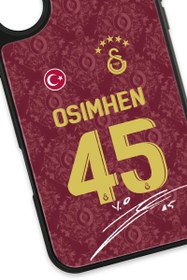 Resim Galatasaray Victor Osimhen 3. Forma İmzalı Cam Telefon Kılıfı - iPhone 16 