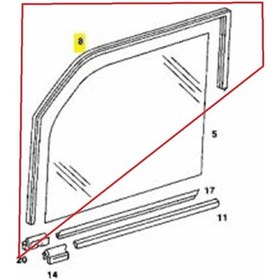 Resim Mercedes W123 Kapi Cam U Fitili Takim - 1237250125 552411263 