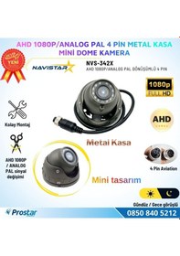 Resim Metal Kasa Ahd 1080p/analog Pal Mini Dome Araç Kamerası 4 Pin Aviation 