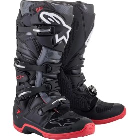 Resim Alpinestars TECH 7 Kros Motosiklet Botu Siyah Kırmızı 