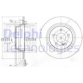 Resim DELPHI BG3757 Fren Diski Takım Mercedes E200 E200Cgı E220 E240 E270 E320 04/02- Arka 