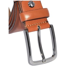 Resim Süzer Deri Taba Hakiki Deri Düz Renk 3.5 Cm.lik Klasik Kemer - 208-düz Taba 