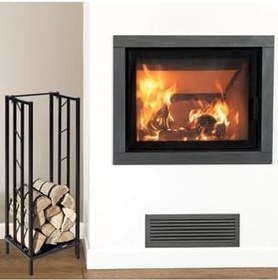 Resim Dekoratif Metal Şömine Ve Soba Yanı Odunluk 