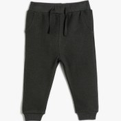 Resim Erkek Bebek Basic Jogger Eşofman Altı Beli Bağlamalı Kaşkorse Pamuklu 