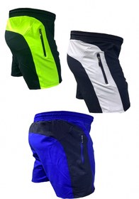 Resim Fs Erkek Siyah - Saks Mavi Üçlü Set Fitness Spor Şortu 