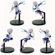 Resim 1 Anime Karakter PVC Heykel - Beyaz ve Mavi Saçlı, Detaylı Poz, Noel ve Cadılar Bayramı Dekorasyonu İçin İdeal, Benzersiz Ev Aksesuarı, Koleksiyonluk Figür | Dinamik Poz Heykeli | Canlı Tasarım, Masaüstü, Kitaplık ve Mevsimlik Sergiler İçin Uygun 
