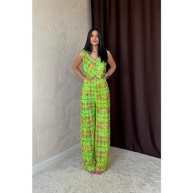 Resim Arben Boutique Yeşil Pullu Yelek ve Pantolon Takım 