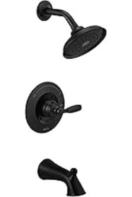 Resim SanalAMCA Store Faucet Woodhurst 14 Serisi Mat Siyah Duş Bataryası, Küvet Ve Duş Seti Tek Püskürtmeli Dokunmatik Tem 