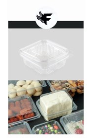 Resim FİGANLAR Sızdırmaz Kullan At Tek Kullanımlık Plastik Kapaklı Kase 150 gr cc 50 Adet 