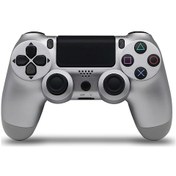 Resim Springsun Ps4 Kablosuz Bluetooth Oyun Kolu - 6 Eksenli Jiroskoplu, 3.5mm Ses Jaklı Ve Işık Şeridi İle İos Tv Uyumlu - Gümüş Renkli 