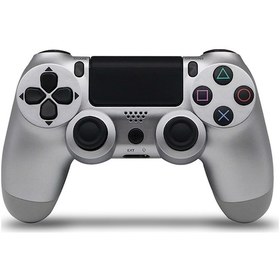 Resim Springsun Ps4 Kablosuz Bluetooth Oyun Kolu - 6 Eksenli Jiroskoplu, 3.5mm Ses Jaklı Ve Işık Şeridi İle İos Tv Uyumlu - Gümüş Renkli 