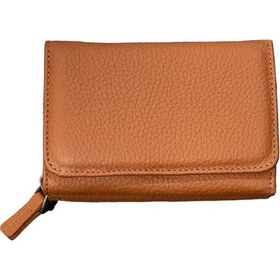 Resim Monte Lui Unisex Hakiki Deri Cüzdan Camel 