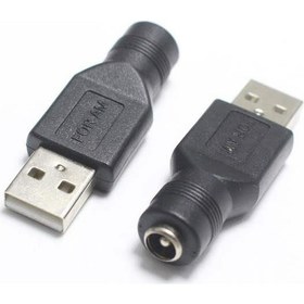 Resim Dişi 5.5mm x 2.5mm - Erkek USB A 2.0 Dönüştürücü 