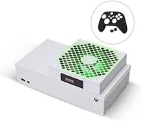 Resim AUMETE Xbox Series S Cooling Fan with LED Display, Automatic Fan Speed Adjustable by Temperature, High Performance Cooling, Low Noise Top Fan with 3 Gears 1500/1750/2000RPM (140MM) 