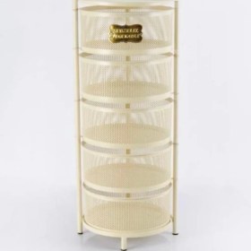 Resim Yıldıray Metal Metal 5 Katlı Açılır/kapanır Sabit Ayaklı Paslanmaz Sebzelik Krem 