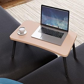 Resim interGO Renkli Laptop Sehpası Katlanabilir Yatak Koltuk Üstü Kahvaltı Bilgisayar Sehpası - Capuccino 