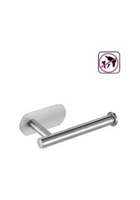 Resim Tuvalet WC Kağıtlığı Kendinden Yapışkanlı Paslanmaz Çelik Krom 