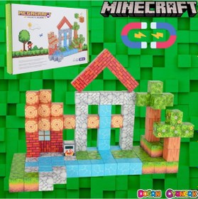 Resim Minecraft Orman Temalı 119 Parça Manyetik Bloklar 