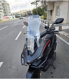 Resim Motocam Salcano Wind 150 Ön Cam 2023-2026 Model 57cm Şeffaf Renkli 4mm 