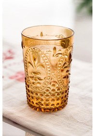 Resim Akrilik Bal Tekli Kısa Bardak & Su Meşrubat Kahve Yanı Bardağı 400 ml ( Cam Değildir ) 