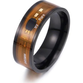 Resim Nfc Akıllı Yüzük - Güvenli Kimlik Tanıma İle Şık Giyilebilir Teknoloji Black 12 