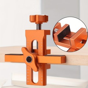 Resim 1Set Ahşap İşçiliği Dolap Kapı Montaj Jig'i, Kapı Paneli Montaj Geri Tepme Cihazı Delme Aracı 2'si 1 Arada Hızlı Konumlandırma Aracı 