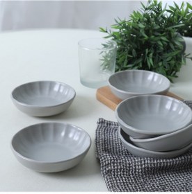 Resim Keramika Mat Gri Sirius Çerezlik / Sosluk 12 Cm 6 Adet 995 