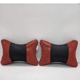 Resim Kırmızı Taşlı Oto Boyun Yastığı Kırmızı 