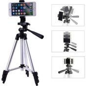 Resim 135CM Cep Telefonu Video Tripod,fotoğraf Makinesi Için Tripot Taşıma Çantası ve Cep Telefon Tutacağı 