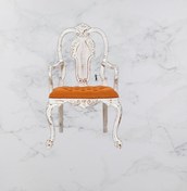 Resim Bengimobilya Zus596 Oymalı Kral Lüks Sandalye Kayın Avangart Aslan Ayak. Par 